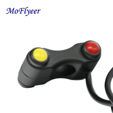 MoFlyeer-interruptores universales para motocicleta, 3 botones, 7/8 ", 22MM, botón de lámpara antiniebla 2024 - compra barato