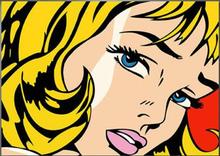 Roy Lichtenstein Pop Art Girl SILK POSTER Decorative painting  Wall painting 24x36inch 2024 - buy cheap