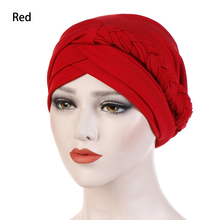 Ladies Elastic Braids Turban Hat Solid Color Muslim Hijab  Islamic Jersey  Hair Loss Head Scarf Cancer Chemo Cap Hijab Head Wrap 2024 - buy cheap