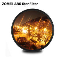 Zomei ABS оптический стеклянный фейдер Звездный фильтр линейный Звездный фильтр 4/6/8 точечный тонкий 49/52/58/67/72/77/82 мм для камеры Canon Nikon Sony 2024 - купить недорого