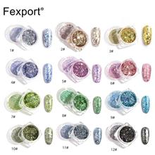 72 PCS Prego Sereia Sparkly Glitter Flakes 3D Hexágono Lantejoulas Coloridas Lantejoulas Polonês Manicure Nails Art Decorações Atacado 2024 - compre barato