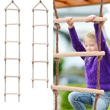 Wooden Rope Ladder Multi Rungs Safe Sports Rope Swing Swivel Rotary Connector Tools Children Activity Climbing Game Toys 2024 - buy cheap