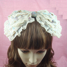 Sweet lolita princess headband royal vintage hair accessory princess headband hair accessory  cos hair band bow customize 2024 - buy cheap