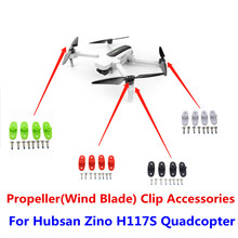 Hubsan zino h117 quadcopter hélice, clipe de lâmina de vento, acessórios rc, bloco de pá de drone com parafusos 2024 - compre barato