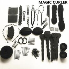 Bellylady kit de alongamento de cabelo, conjunto de 20 peças de grampos de cabelo mágicos para coque, acessórios de estilo e esponja torcida 2024 - compre barato