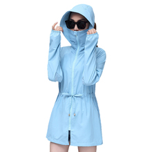 New Thin Trench Coat Women 2019 Summer Hooded Sun protection clothing Female Plus size 4XL Anti-UV Breathable Windbreaker H801 2024 - buy cheap