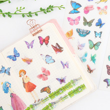 6Sheets/Pack Beautiful Butterfly Decoration Scrapbooking Stickers Transparent PVC Stationery Diary Stickers 2024 - buy cheap