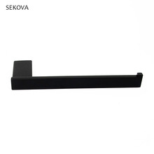 Black Square Towel Rack 304 Stainless Steel Towel Ring Single Towel Bar Bathroom Wall Mounted Towel Holder 2024 - buy cheap