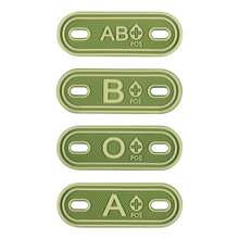 Командные спортивные сувениры 3D ПВХ A + B + AB + O + положительная группа крови патчи тег тактический военный Резиновый значок тег для сумки обуви 2024 - купить недорого