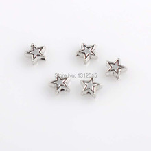 Wholesale Beads!Hot sell Five-pointed star Antique Silver Alloy Spacer Beads Jewelry Making Supplies 7x3mm,100Pcs,YTC0145 2024 - buy cheap