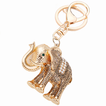 Creative Novelty Rhinestone Animals Elephant Keychain Charm Car Key Chain Ring Holder Women Bag Accessory Souvenir Gift R130 2024 - buy cheap