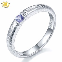 Genuine Tanzanite Rings 925 Sterling Silver Natural Tanzanite Band Wedding Ring Fine Elegant Jewelry for Women's Best Gift 2024 - купить недорого