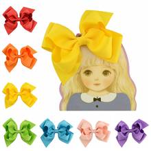 20 Pcs/lot 4.5inch Boutique Hair Accessories Fashion Solid Handmade Ribbon Hair Bow With Clip For Kids Hair Accessories 670 2024 - buy cheap