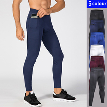 Side Zipper Pocket Pants Men Quick Dry High Elastic Jogging Gym Fitness Clothing Training Sport Trouser Running Leggings Large 2024 - buy cheap