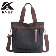 KVKY Brand Designer Fashion Women Bag Tote Canvas Bags Lady Crossbody Bags Messenger Bags Female Handbags bolsas femininas 2024 - buy cheap
