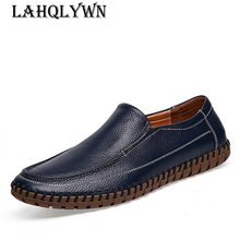 Men Casual Shoes Genuine Leather Moccasin Loafers Masculino Handmade Slip On Flat Boat Shoes Male Footwear Size 38-47 H221 2024 - buy cheap