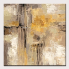 Mintura-Cuadros artísticos decorativos pintados a mano, arte de pared amarillo abstracto moderno, pinturas al óleo, lienzo acrílico, pegatina de pared sin marco 2024 - compra barato