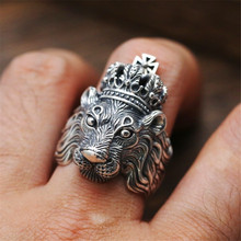 Punk Male Female Lion Finger Ring Stainles Steel Rings For Men And Women Vintage Animal Wedding Jewelry 2024 - buy cheap