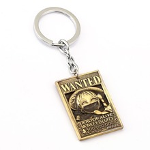 ONE PIECE Wanted Poster Key Chain 2 colors Warrant Key Rings For Gift Chaveiro Car Keychain Jewelry Anime Key Holder Souvenir 2024 - buy cheap