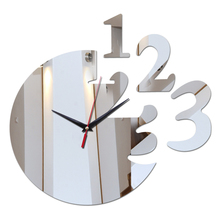 Новая мода diy настенные часы Акриловые 3d зеркальные наклейки украшение дома современный стиль мебель стикер 2024 - купить недорого