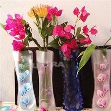 2014 nova sh casa mantendo vaso de flor de plástico reutilizável conveniente 10 unidades/pacote novo inquebrável dobrável vaso hs 2024 - compre barato