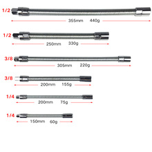 Universal metal flexível eixo cabeça de lote biela multi-ângulo multi-função de carregamento broca eixo macio 1/4 3/8 1/2 2024 - compre barato