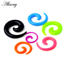 Alisouy-expansores de acrílico para oreja en espiral, expansores de túnel para el cuerpo, joyería para Piercing (1,6-10mm) 2024 - compra barato