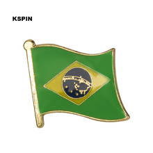 Brazil flag badge pin lapel pin 100pcs a lot Brooch Icons KS-0023 2024 - buy cheap