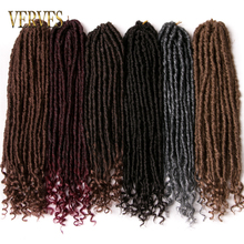 VERVES-extensiones de pelo sintético para mujer, trenzas de 18 pulgadas, estilo Jumbo, con degradado, color marrón 2024 - compra barato