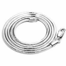 collier silver 925 jewelry necklaces men necklace chocker necklace silver snake chains 2mm 45-60cm 2024 - buy cheap