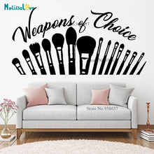 Weapons Of Choice Beauty Fanatics Cosmetic Case Box Stickers Makeup Brush  Grooming Beauty Salon Quote Decal Wall Stickers B990 2024 - buy cheap