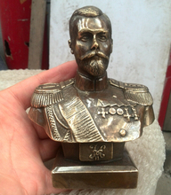 free shipping Russian Tsar NICHOLAS II bust statue 5" H bronze statue 2024 - buy cheap