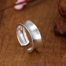 2019 new korean style wide smooth Tibetan sliver adjustable rings Scrub peace urne mariage islamic israel free shipping JZ162 2024 - buy cheap