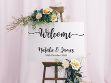 Personalised Welcome Wedding Decals Fancy Font Vinyl Sticker for Wall Mirror Wooden Removable Wedding Decor Wall Stickers G43 2024 - buy cheap