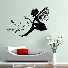 Free shipping DIY vinyl fine carved beautiful fairy wall stick, the sitting room the bedroom decorates a wall stickers 2024 - buy cheap