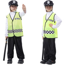Disfraz de policía de tráfico para niños, fiesta de Halloween, Super Cosplay, 2018 2024 - compra barato