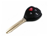 Capa protetora para chave remota toyota camry (botão vermelho) com 4 botões com lâmina para chave toyota camry 5 peças/lote 2024 - compre barato