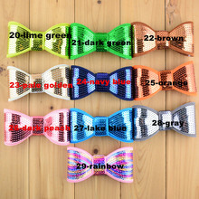 Wholesale 500pcs/lot 4.5 Inch sequin bows girls embroidery Christmas bow for hair accessories clothing HDJ09 2024 - buy cheap