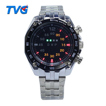 Relógio masculino luxuoso tvg, relógio de pulso aço inoxidável led esportivo casual 2024 - compre barato