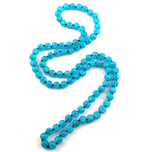 MOODPC Fashion 90cm Popcorn Glass Long Knotted Necklaces For Women 2024 - buy cheap