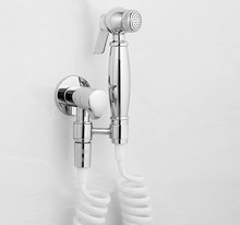 Set de ducha de bidé de latón manual, limpiador de chorro de inodoro, bidé portátil, cabezal de ducha de alta presión con manguera de 1,5 m BD042 2024 - compra barato