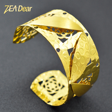 ZEA Dear-joyería romántica para mujer, brazalete de flores para mujer, pulsera redonda de moda de Dubái para boda, accesorios de joyería de compromiso 2024 - compra barato