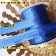Free shipping---Polyester Satin Bias Tape size: 25mm ,width 1" royal blue dark blue for DIY making,sewing material ,bias folded 2024 - buy cheap