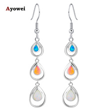4.49g earring Special Color Fire Opal Silver Stamped Drop Earrings Women Health Fashion Jewelry Opal Jewelry OE286A 2024 - buy cheap