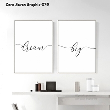 Canvas Painting Minimalist Phrase Dream Big Posters And Prints Living Room Bedside Wall Art Pictures Home Decoration 2024 - buy cheap