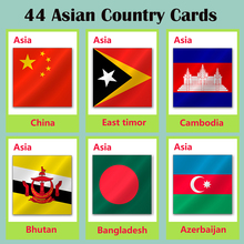 DDWE English 44 Countries in Asia exo Card English 0-6 Years Old Children games juguetes educativos Cognitive Word FlashCard Toy 2024 - buy cheap