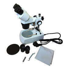 Microscópio binocular estéreo com joia 30x 60x, conjunto com 8 peças de luz inferior f para conserto eletrônico 2024 - compre barato