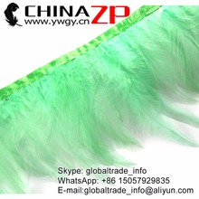 Retail and Wholesale from CHINAZP Factory 10yards/lot Good Quality Dyed Aqua Green Rooster Neck Hackle Feather Trimming 2024 - buy cheap