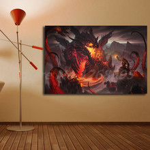 Pintura en lienzo del mundo de la Guerra de los dragones, del hogar para decoración moderna sala de estar, arte de la pared, pintura al óleo, póster 2024 - compra barato