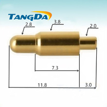 Tangda 3,8*14,8 мм PCB вставной наконечник пружины разъем для сотового телефона умный робот зонд тестовый штырь pogopin разъем 3,8 14,8 мм 2024 - купить недорого